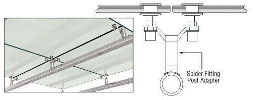 CRL 2" x 2-1/8" Spider Fitting Post Adaptor