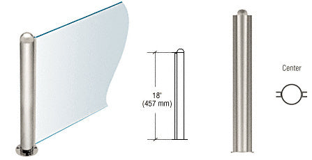 CRL 18" Round PP09 Elegant Series Counter/Partition Center Post