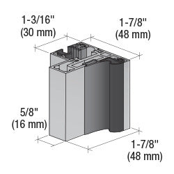 CRL Fallbrook 3m Door Frame Profile Glass-to-Glass