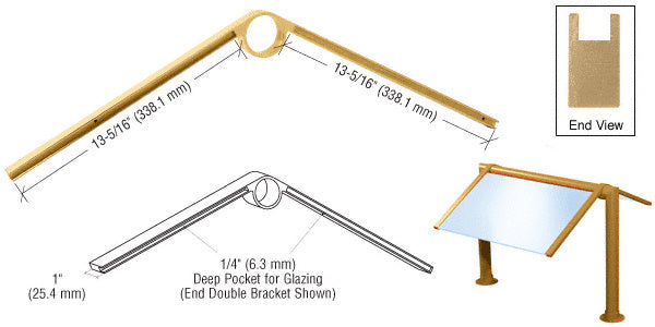 CRL 2" Double Faced Sneeze Guard Bracket