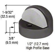 CRL Floor Mounted High Profile 3/8" Base Dome Stop