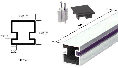 CRL 24" Center Aluminum Counter Post