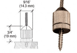 CRL Plated Short Round Floor Base Fitting for Cable Display System