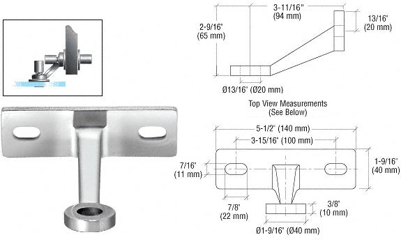 CRL Heavy-Duty Spider Fitting Single Arm Wall Mount Frame