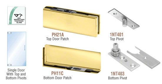 CRL European Patch Door Kit - Without Lock