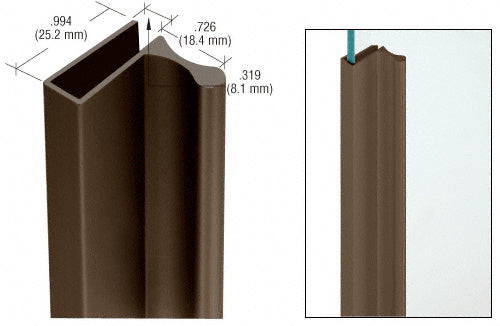 CRL Extruded Aluminum for Showcase Finger Pull with 1" Lip