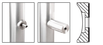 CRL 2" Tubing Adaptor for 1-1/4" Diameter Standoff