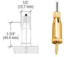 CRL Plated Long Round Floor Base Fitting for Cable Display System