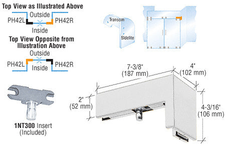 CRL 90 Degree Right Hand Sidelite Patch with 1NT300 Insert