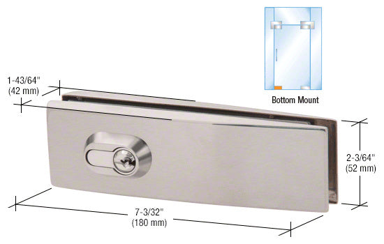 CRL Steel Curved European Patch Door Lock