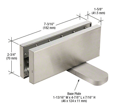 CRL Hydraulic Patch Fitting with 2-9/16" Setback - 90º Hold Open Model