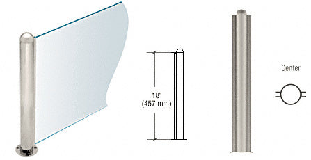 CRL 18" Round PP09 Elegant Series Counter/Partition Center Post