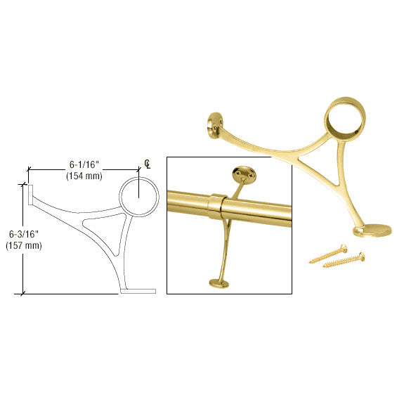 CRL Combination Foot Railing Bracket for 1-1/2" Tubing