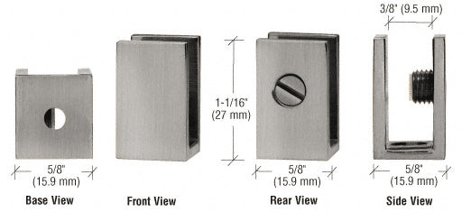 CRL Set Screw Clamp for 1/4" to 5/16" Glass