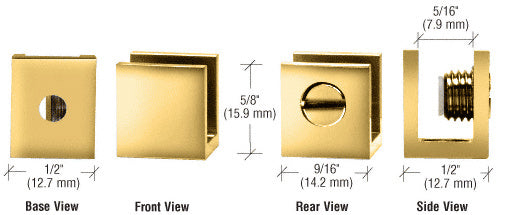 CRL Screw Clamp for 3/16" to 1/4" Glass - 10/Pk