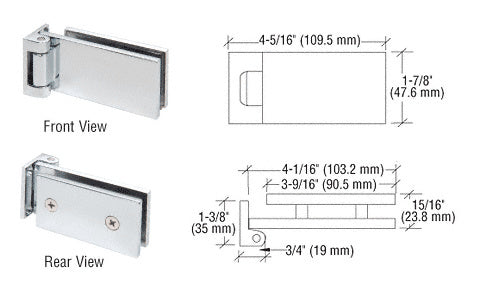 CRL Free Swinging Offset Pivot Hinge