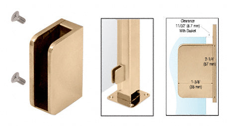 CRL 1/4" Closed Bottom Right Hand Radius Base Glass Clip