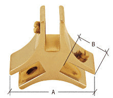 CRL 3-Way 120 Degree Deluxe Glass Furniture Connector for 3/4" Glass