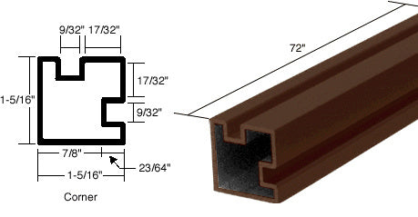 CRL 72" Corner Post Extrusion