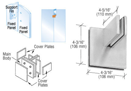 CRL Patch Connector with Support Fin Bracket