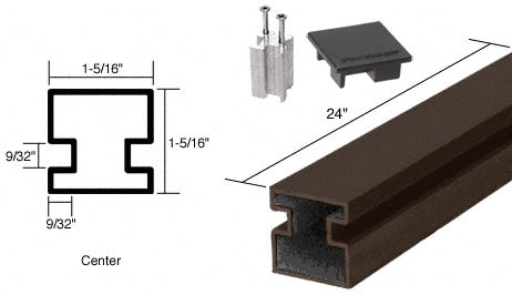 CRL 24" Center Aluminum Counter Post