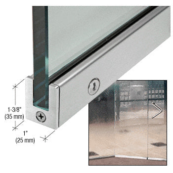 CRL 1-3/8" RH Tall Slender Profile Door Rails 35-3/4" (908 mm) Standard Length