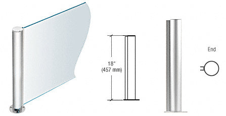 CRL 18" Round PP08 Elegant Series Counter/Partition End Post