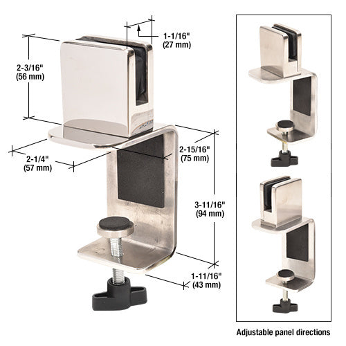 CRL 3" C-Clamp for 3/8" Acrylic or Glass