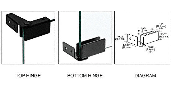 CRL Recess Mount Glass Door Hinge