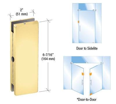 CRL AMR Series Sidelite or Glass Door Mounted Keeper