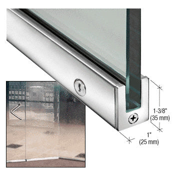 CRL 1-3/8" LH Tall Slender Profile Door Rails 35-3/4" (908 mm) Standard Length