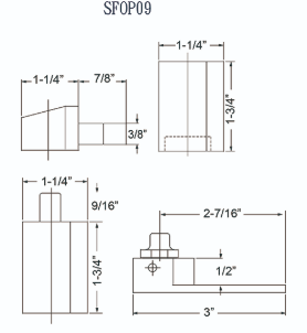 Offset Pivot 9 Series In Aluminum Finish