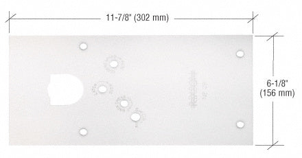 Rixson® 28 Series Center-Hung Left Hand Floor Mounted Door Closer Cover Plate