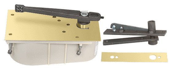 Rixson® 28 Series Center-Hung Left Hand 90º Selective Hold Open Floor Mounted Closer - Complete Package