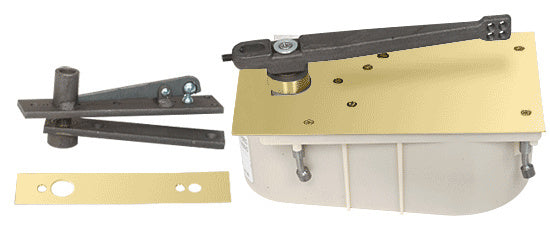 Rixson® 28 Series Center-Hung Right Hand 90º Selective Hold Open Floor Mounted Closer - Complete Package