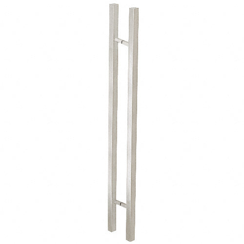 CRL Glass Mounted Square Ladder Style Pull Handle with Square Mounting Posts - 60"
