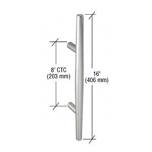 CRL Aluminum Tapered Door Pull - 8" C.T.C.