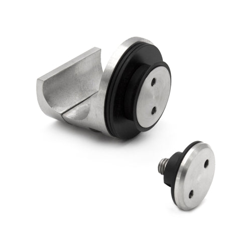 FHC Carmel Series Glass Mount Clamp With Surface And Flush Mount Cap