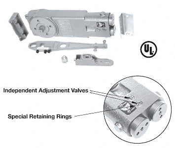 CRL Overhead Concealed Closer Package for Side-Load Installation A.D.A. 8.5 Lb "GE" Package