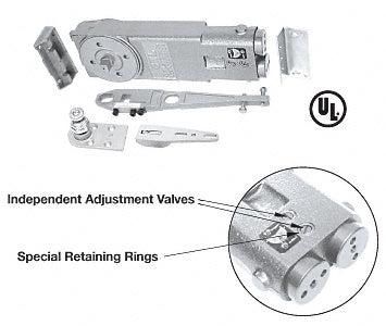 CRL 90º Hold Open Overhead Concealed Closer Package for Side-Load Installation A.D.A. "S" Package