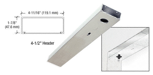 CRL  4-1/2" x 36" Single Door Header