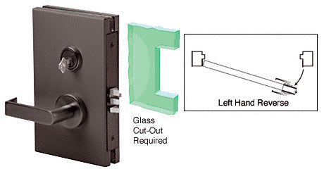 CRL 6" x 10" LHR Center Lock With Deadlatch in Class Room Function
