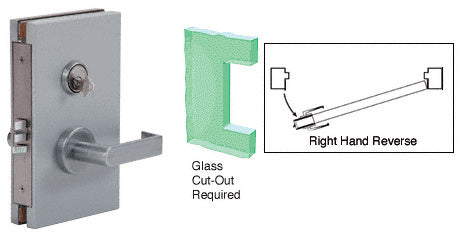 CRL 6" x 10" RHR Center Lock With Deadlatch in Class Room Function