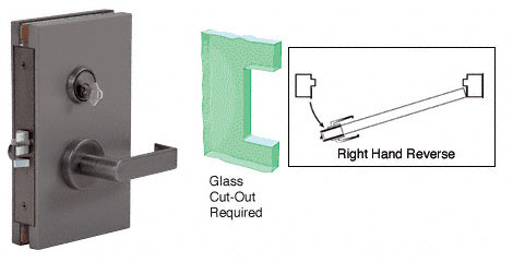 CRL 6" x 10" RHR Center Lock With Deadlatch in Class Room Function