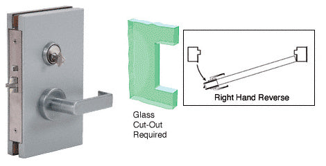 CRL 6" x 10" RHR Center Lock With Deadlatch in Storeroom Function