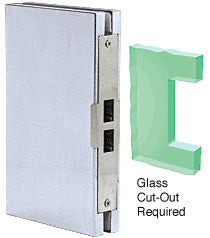 CRL 6" x 10" Center "Entrance" Lock Glass Keeper