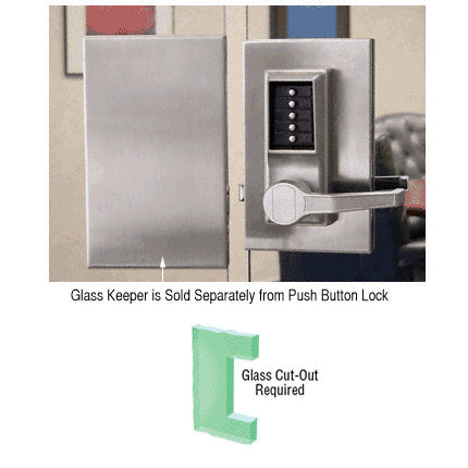 CRL 6" x 10" LH Center Lock Keeper for Push Button Locks