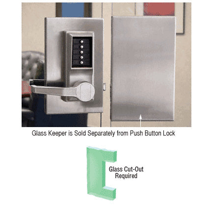 CRL 6" x 10" RH Center Lock Keeper for Push Button Locks