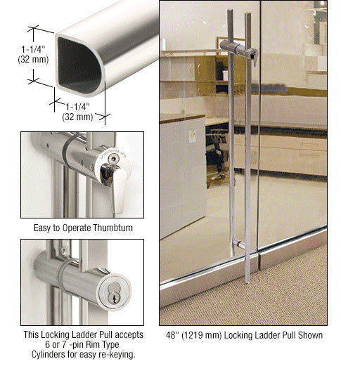 CRL 48" Designer Series "D" Shape Locking Ladder Pull