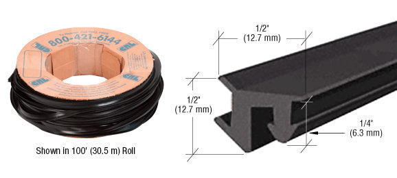 CRL Roll-In EPDM Gasket for Sidelite Rails - 100' Roll Additional Image - 1